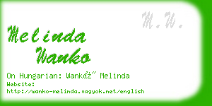 melinda wanko business card